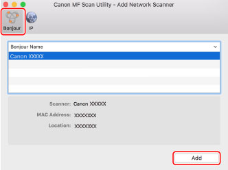 mf network scanner selector