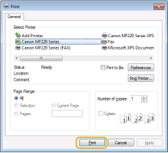 Printing A Document Canon Imageclass Mf229dw Mf227dw Mf217w Mf216n User S Guide