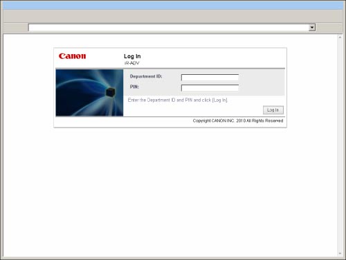 Login Screens Canon Imagerunner Advance C5255i C5255 C5250i C5250 C5240i C5235i User S Guide