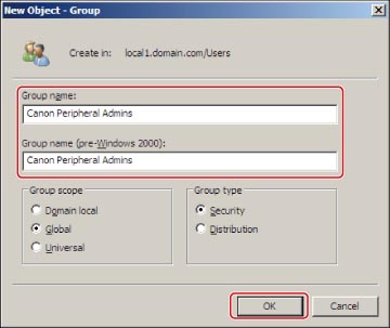 Registering/Editing User Data for Active Directory Authentication