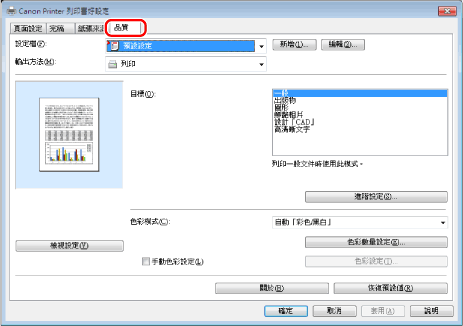 設定列印的色彩模式 Canon Imagerunner Advance C5255 C5250 C5240 C5235 使用者指南