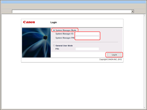 Logging In To The Machine As An Administrator Canon Imagerunner Advance C9280pro C9270pro C7270 C7260 User S Guide