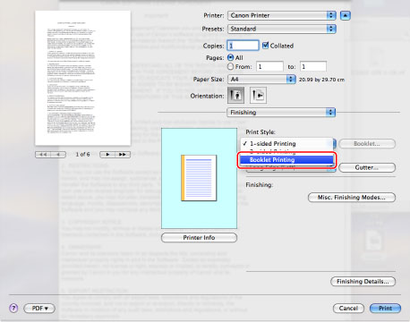 selective pdf page printing for mac