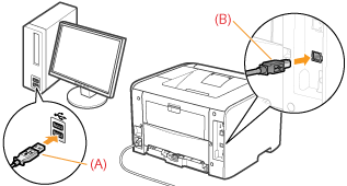 Connecting the Printer and Computer - Canon - i-SENSYS LBP6300dn - User's  Guide