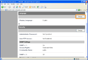 Changing the Display Language of the Remote UI - Canon - i-SENSYS LBP6300dn  - User's Guide (Product Manual)