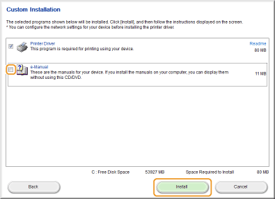 Installing from the Supplied CD-ROM/DVD-ROM - Printer ...