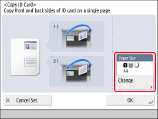 canon solution menu ex copy id card