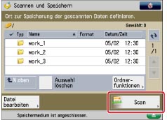 Drucken/Speichern von Dokumenten im USB-Speicher