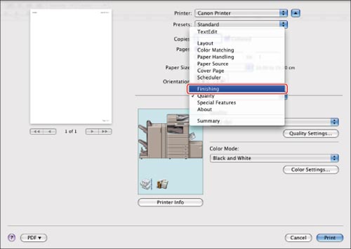 how to change printer presets on mac mojave