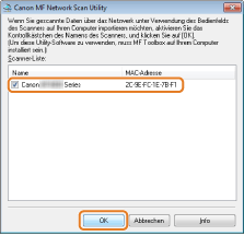 Registrieren Des Scanners In Mf Network Scan Utility Canon Imagerunner 2202n Anwenderhandbuch