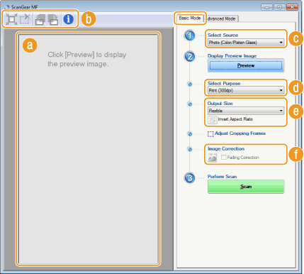 Configuring Scan Settings in Simple Mode