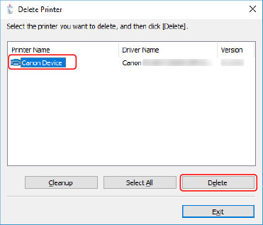 Uninstalling Driver - Canon - Windows Generic UFR II/LIPSLX/PCL6 V4 Driver - User's Guide Manual)