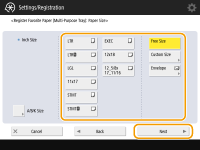 Fixing the Paper Size and Type to Use with the Multi-Purpose Tray - Canon -  imageRUNNER ADVANCE DX C5760i / C5750i / C5740i / C5735i - User's Guide  (Product Manual)