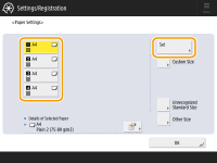 けんページ Specifying Paper Size and Type in the Paper Drawer - Canon