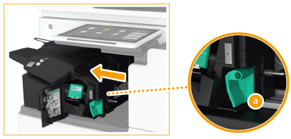 Encravamentos do papel no finalizador interior - Canon