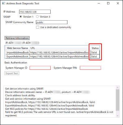 Using the Address Book Diagnostic Tool - Canon - iW Enterprise 