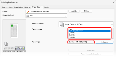 Printing on Envelopes from the Multi-Purpose Tray